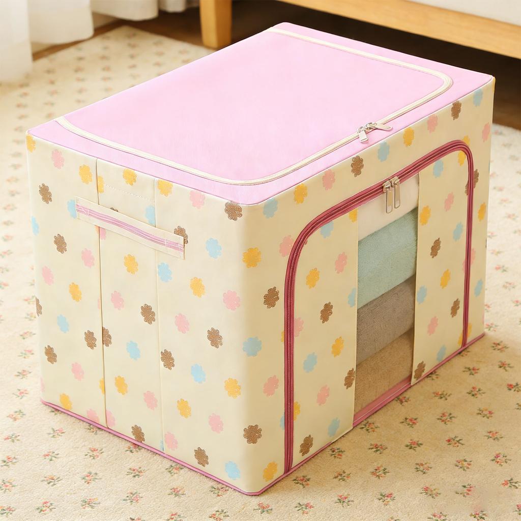 Clothes Storage Bin Washable Foldable Closet Storage Container for Clothing Blanket Comforters Bed Sheets Pillows Toys