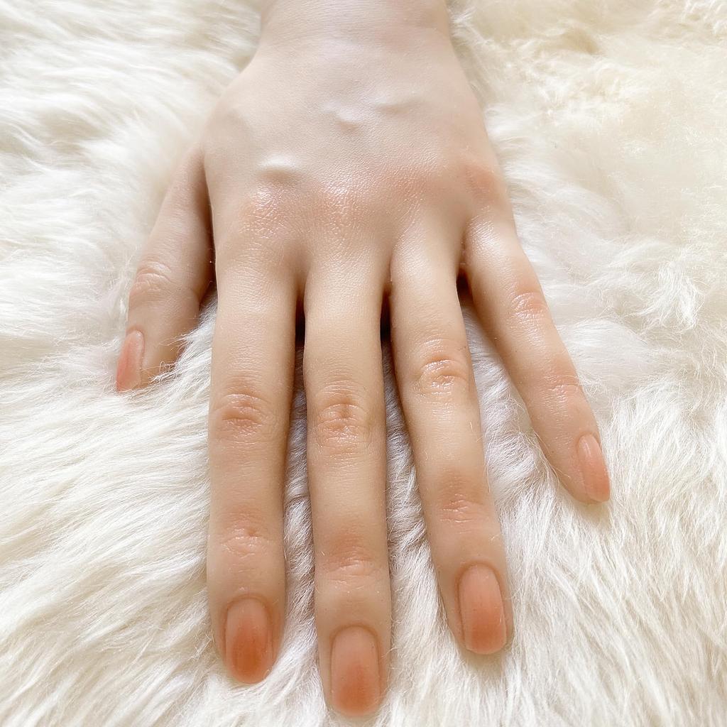Hand Model, Silicone Hand Mannequin, with Built-in Skeleton, Female Hand, Life-Size, Soft, Realistic, with Capillaries, Fingerprints, and Palm Prints,