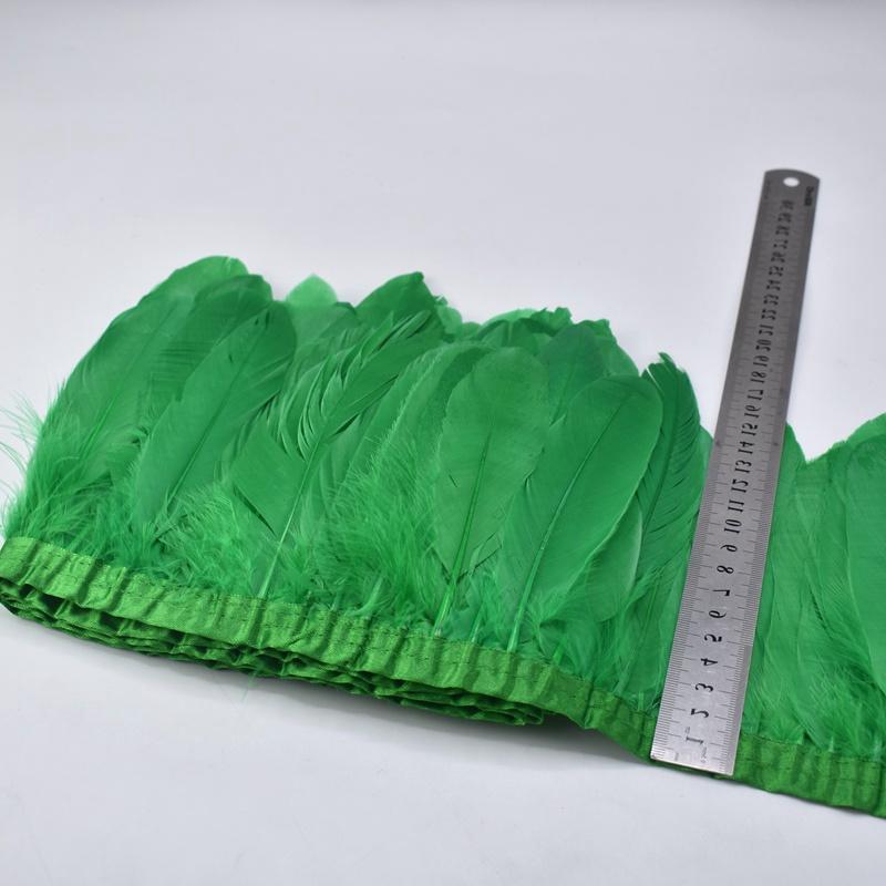 10Meters/lot Natural Goose Feathers Trimmings Fringe for Needlework Sewing Clothing Plume 15-20cm DIY Wedding Feather Decorative