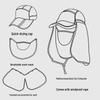Men's Summer Sun Hat with UV Protection & Face Cover for Outdoor Activities