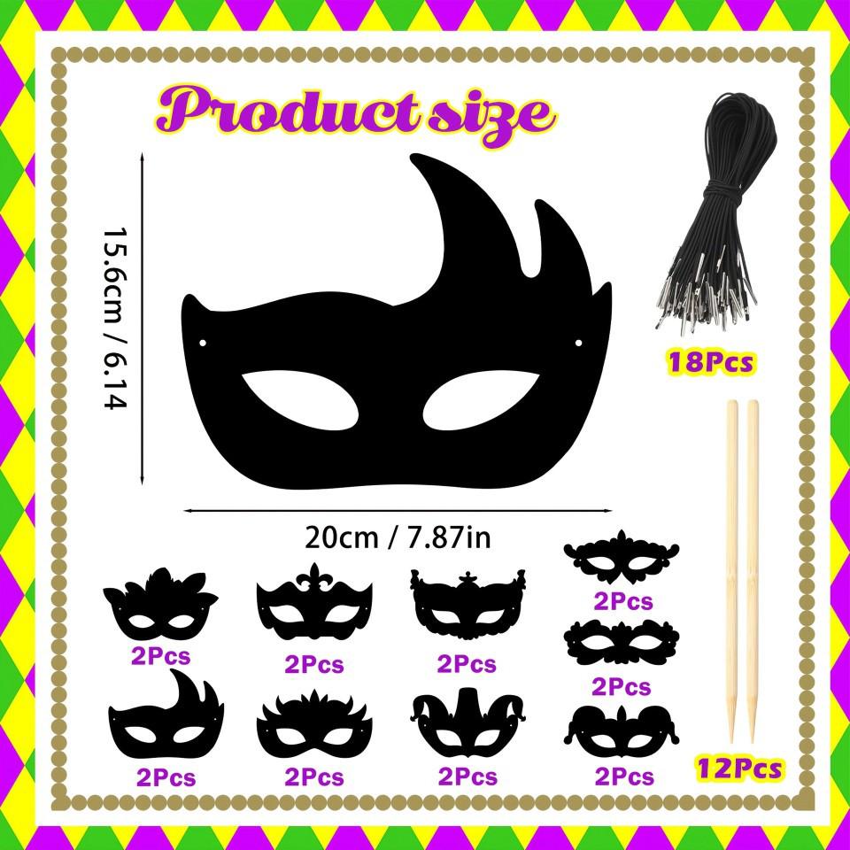 Cross-border Carnival Mask Scratch Painting Card: Masquerade Party Craft
