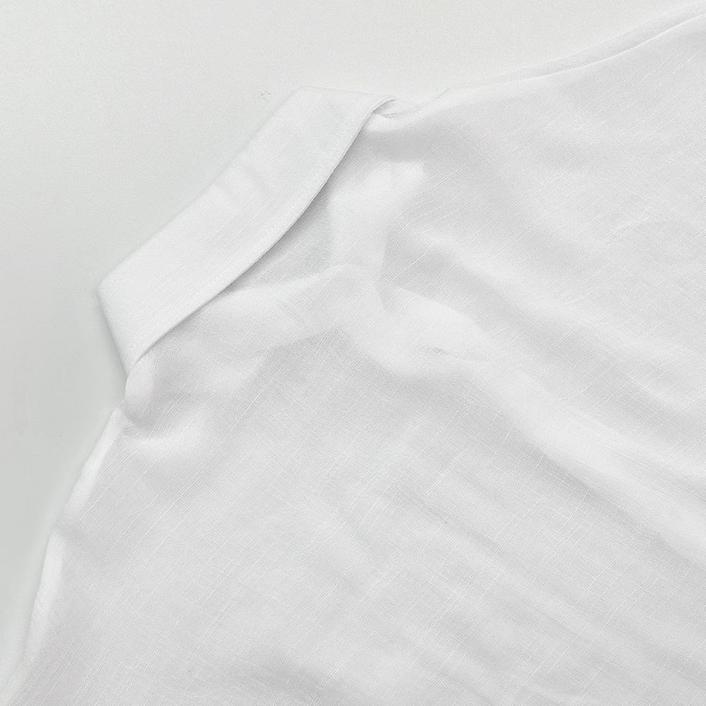 Minimalist Transparent Long-Sleeve Shirt: Casual Summer Drape for Sun Protection