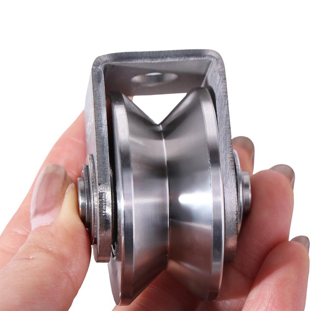 Heavy Duty V Groove Pulley Smooth Rolling 304 Stainless Steel Pulley  Garage Doors