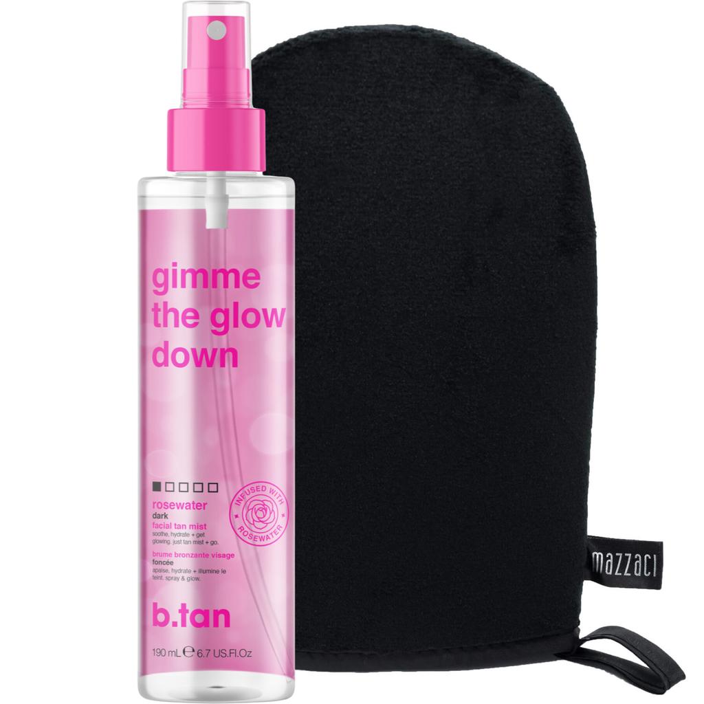 b.tan Gimme The Glow Down Self-Tanning Mist + Glove