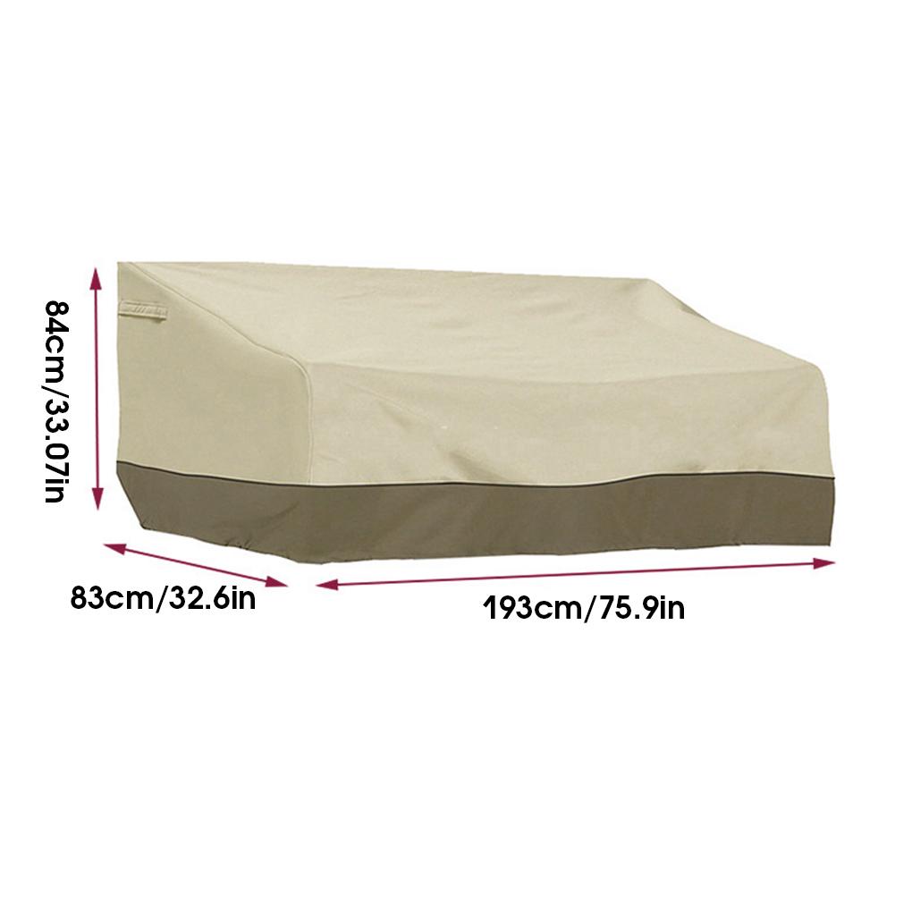Outdoor Multi-persons Sofa Cover Rainproof Home Silver Coated Oxford Cloth Front Yard Bench Covers Outside Furniture Accessories