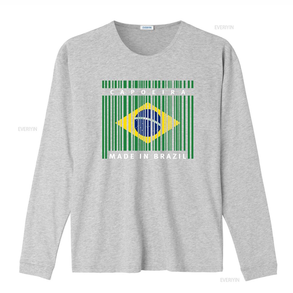 Capoeira Made In Brazil Print T Shirt Casual Fashion Vintage Washed Unisex Streetwear Stylish Graphic Top For Everyday Wear