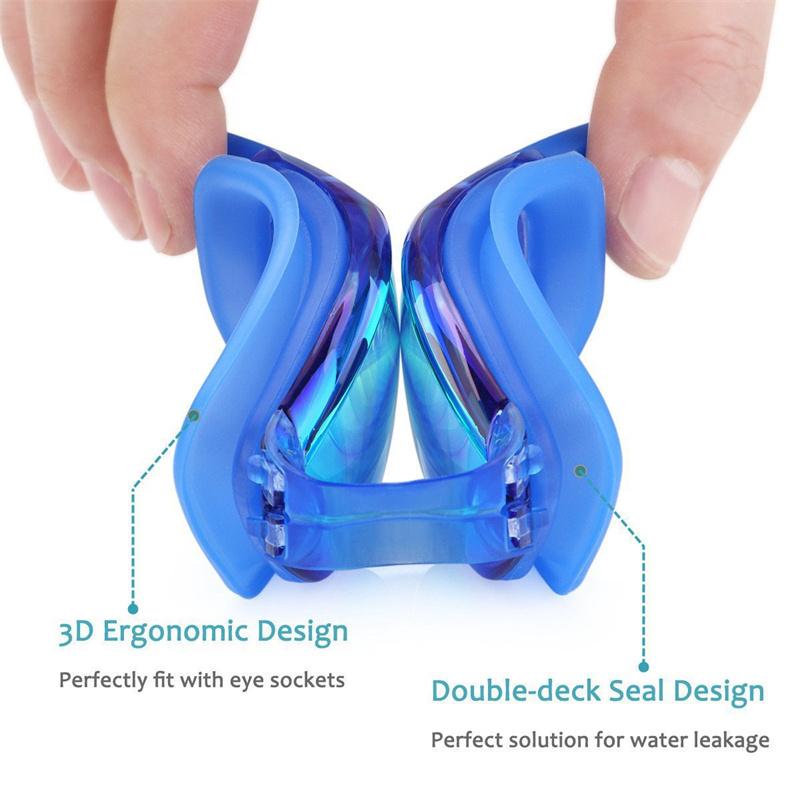 Swimming Goggles Men Women Swim Glasses Professional Silicone Pool Glasses Anti-fog UV Protection Diving Eyewear with Earplugs