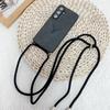 Luksusowe Etui z Paskiem Na Samsung Galaxy S25 Ultra S24 FE S21 S22 S23 Plus A56 Smycz Crossbody Skóra PU Jelonek Miękki Silikonowy Pokrowiec