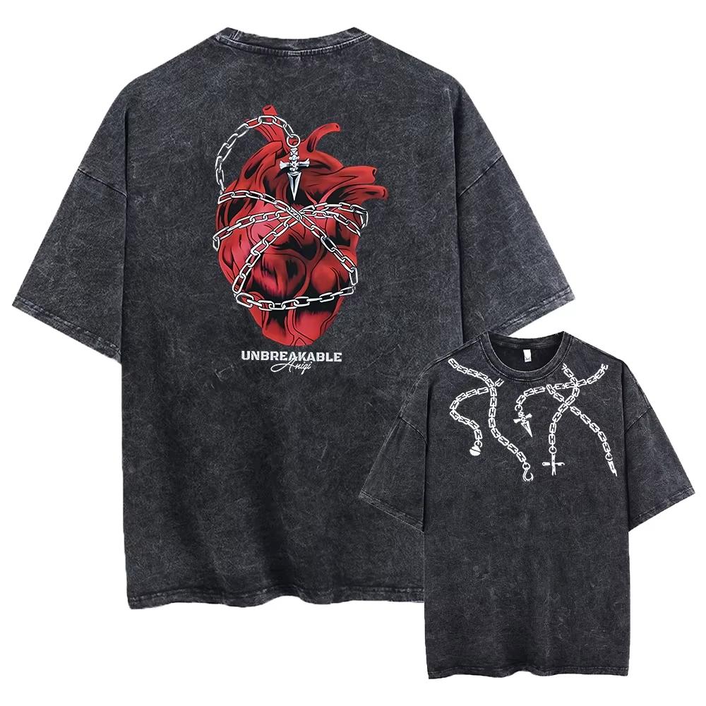 

Anime Hunter X Hunter Washed New Arrival Mens Clothes Tee Shirt Homme Graphic TShirts Men Tshirt for Men Ropa Hombre L