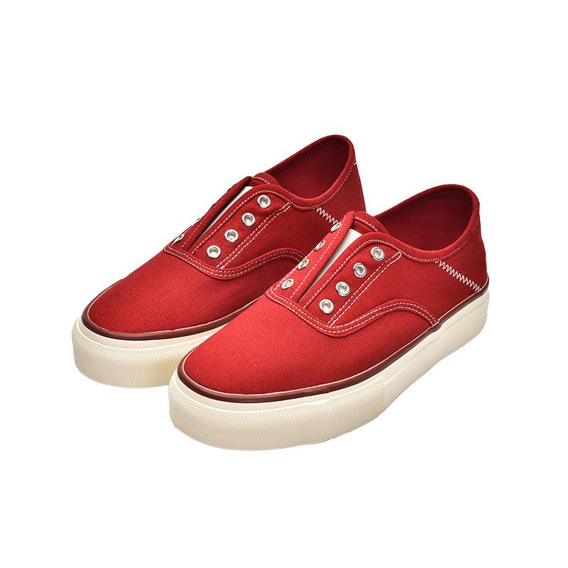 High-quality Breathable Linen Canvas Shoes Women's 2025 Summer New Thick-soled Gas-eyed Lazy Shoes One-pedal Casual Board Shoes