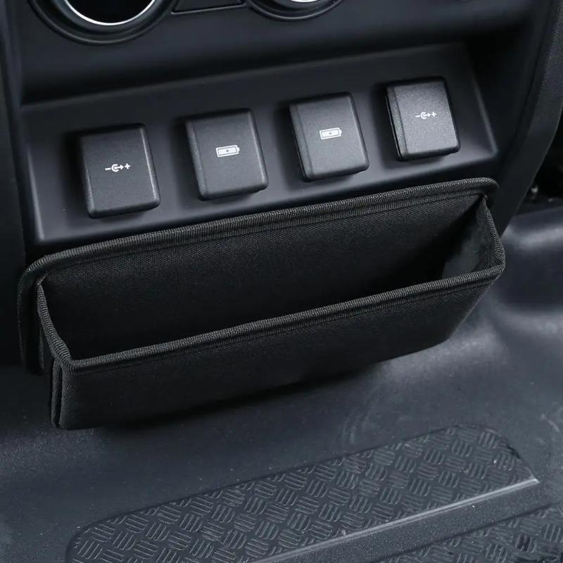 For Land Rover Defender 110 130 2020-2024 Oxford Cloth Black Car Rear Air Outlet Lower Storage Box Trim Interior Car Accessories SA6