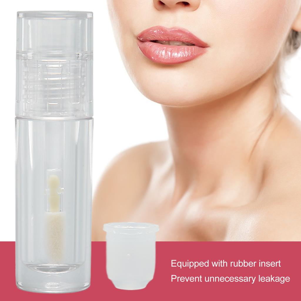 2ml Lip Gloss Tube Empty Transparent Portable Lightweight Refillable Empty Lip Balm Bottle