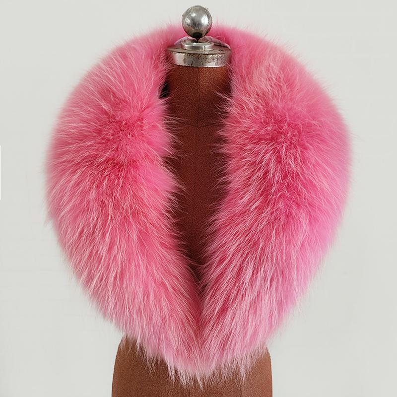 100% Real Raccoon Fur Collar Women