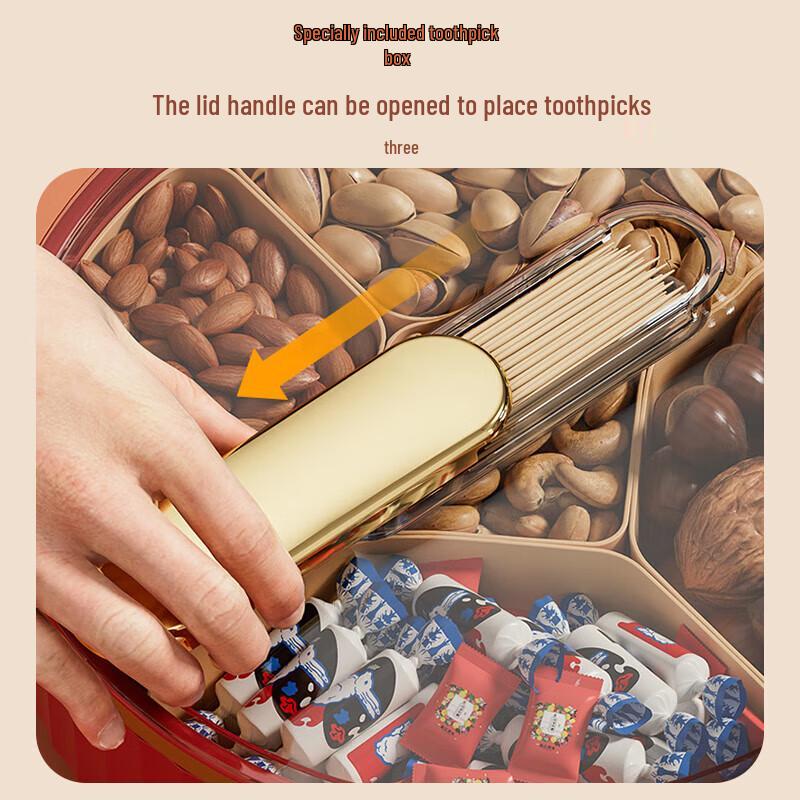 Bager Drehbarer Servierteller mit Fächern für Snacks