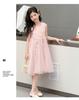 Girls' summer dress 2026 new style children's stylish sleeveless mesh princess dress girls' summer dress fluffy skirt