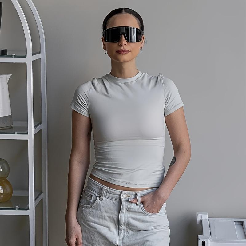 New Fashionable Women's Large Frame Black Grey Premium Glasses