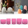 Moule en Silicone DIY pour Pot de Fleurs Réutilisable Vase Visage Humain Moules en Résine Décorations Artisanales DIY Moules pour Vases pour Arrangement Floral