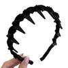Sparkling Rhinestones Velvet Headband With Wave Pattern Secure Grip Hair Accessory For Party Daily Wear