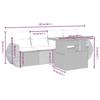 VidaXL Salon de Jardin avec Coussins 5 pcs, Canapés de Terrasse, Ensemble de Meubles de Patio, Mobilier d'Extérieur, Gris 3272075