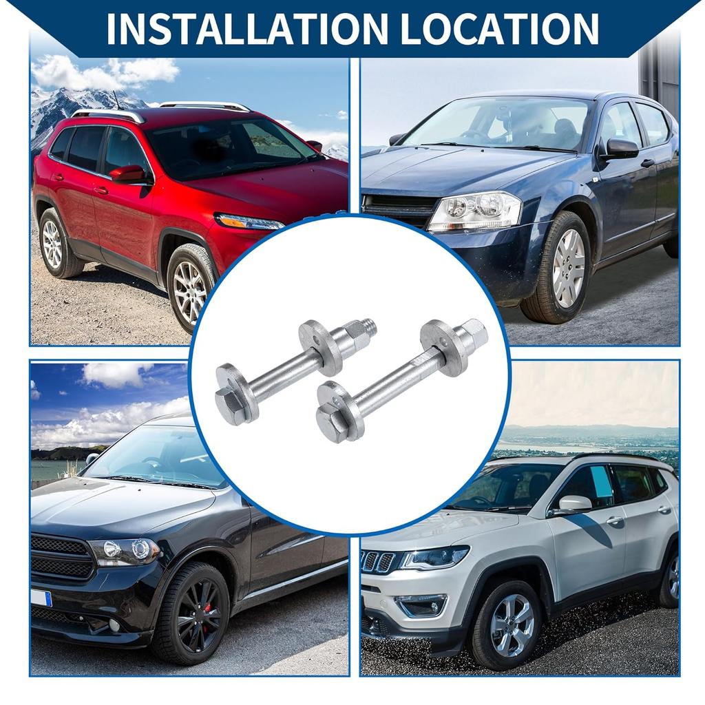 No.06508486AA/6508486AA Rear Toe Link Alignment Bolts for Dodge Durango 2011-2023 for Jeep Grand Cherokee WK 2016-2017 2022/ Rear/Durable Metal