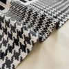 Simple Black White Checkered Pattern Bed Sheet Set 100% Cotton Skin-friendly Breathable Thicken Flat Sheet with 2 Pillowcases