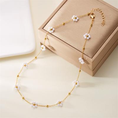 1PC Sweet and Lovely Crystal Pearl Flower Women's Bracelet Fashion Gold Chain Pendant Bracelet Necklace Jewelry