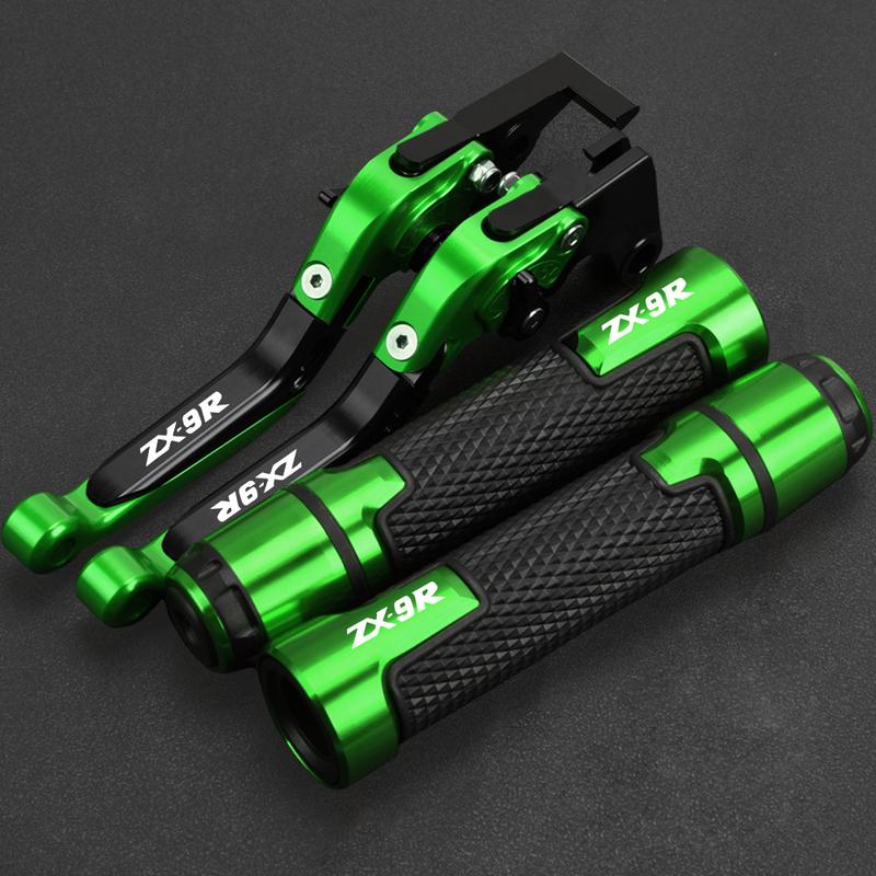 For KAWASAKI ZX9R ZX 9R ZX-9R 2000 2001 2002 2003 Motorcycle Folding Brake Clutch Levers & Handlebar Grips Hand Bar Accessories