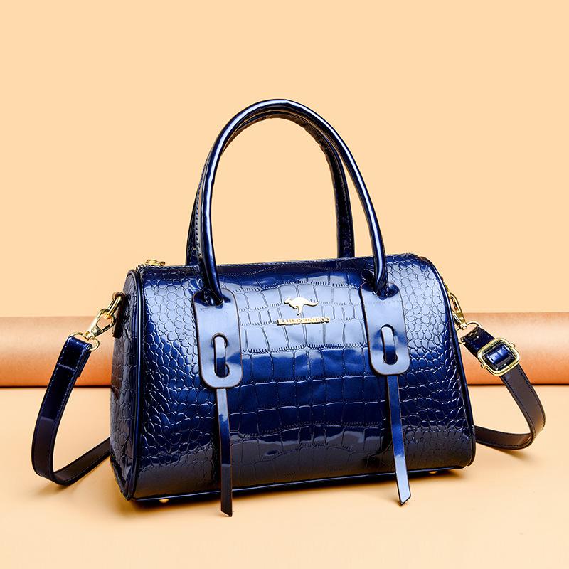 Elegant and Sophisticated Handbag Shiny Leather Large-capacity Single-shoulder Bag Fashionable Crossbody Bag