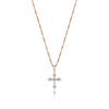 Trendy 925 Silver Cross Zircon Pendant Necklace - European & American Hip-hop Style