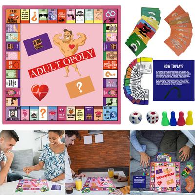Couple Adult Opoly Board Game Relationship Card Game Portable Couple Game Birthday Date Night Gift for Husband Wife