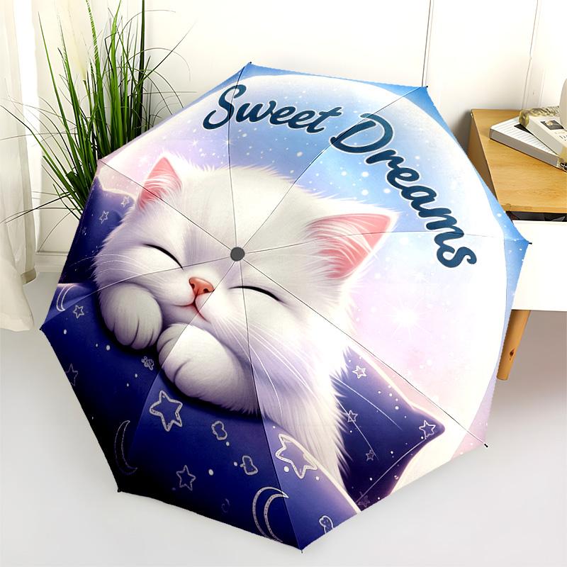 Parapluie de Pluie Motif Chat Endormi Mignon