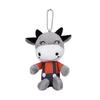 Adorable Plush Cow Mascot Keychain Soft Stuffed Animal Bag Pendant For Gift Giving