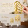 Gold Cement Base Iron Leaf Desktop Ornament  Hotel Front Desk Display Ornament
