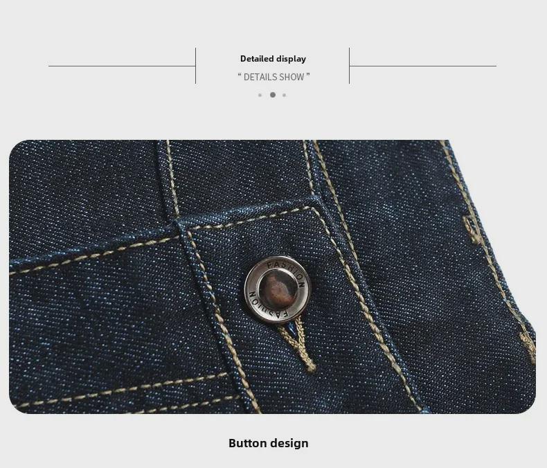 2024 Herren Elastische Slim Straight Jeans für Frühling und Herbst - Business Casual Loose Winterhose für mittleres Alter