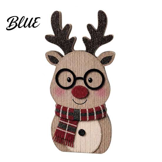 Small Wood Christmas Rustic Farmhouse Decor Cute Cat Tabletop Ornaments Wooden Kitty Figurine Creative Stocking