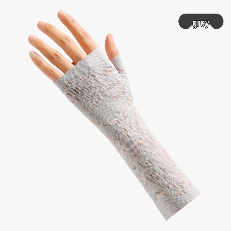 Summer Lace Half-Finger UV Protection Gloves - Breathable Sun Protection for Ladies, Driving, and Cycling.