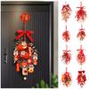 Facai Red Fruits Lucky Charm Gold&red Drop Ornaments Creative Hanging Pendent  Gift