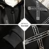 Herr Mellanlång Huvförsedd Vindjacka: Trendig Koreansk Stil Hip Hop Cape, Stor Storlek, för Höst/Vinter