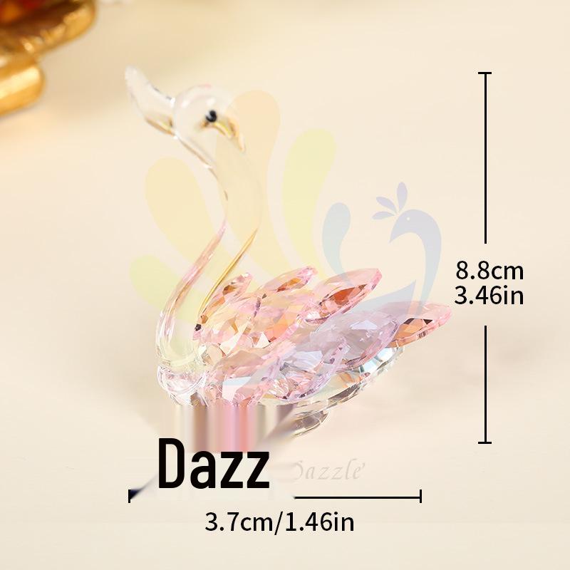 

Crystal Swan Ornament: Creative Living Room Decor & Wedding Gift for Couple or Friends