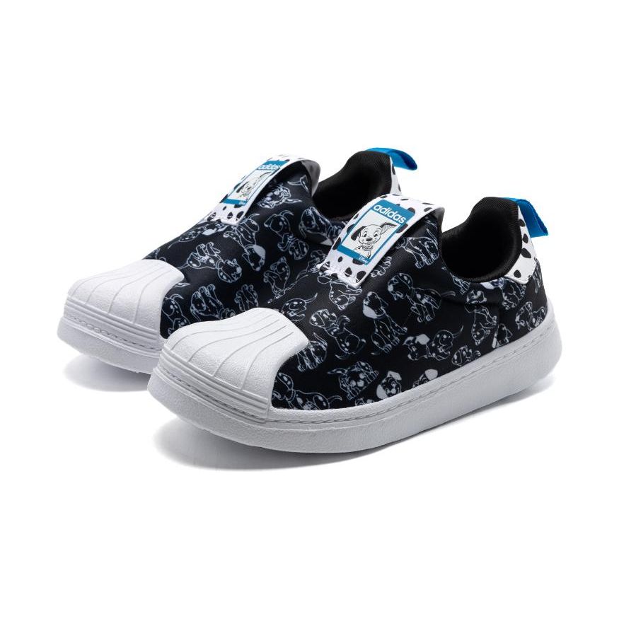 Adidas Disney x Superstar 360 J 101 Dalmatians - Puppy Print Kids Sneakers Black Core-Black Cloud-White ID9710