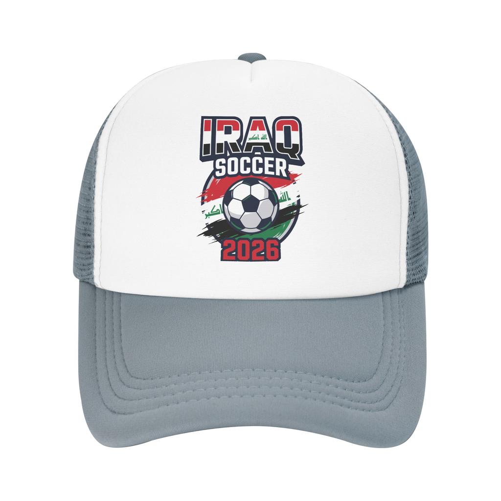 Iraq Flag Iraqi Soccer Football Mesh Baseball Caps Unisex Women Sport Trucker Worker Cap  Hat Adjustable Summer Trucker Caps