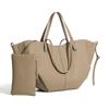 Cross-border Bestseller Top-grain Leather Large Tote Bag for Women, Versatile for Shopping, Simple Two-piece Set Genuine Leather Bag
