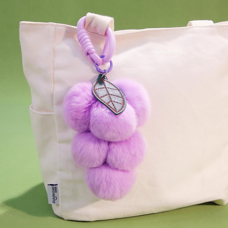 Grape Plush Toy Pendant Squishy Simulated Fruit Filling Doll Kawaii Home Decoration Toy Adorably Bag Pendant Birthday Gifts