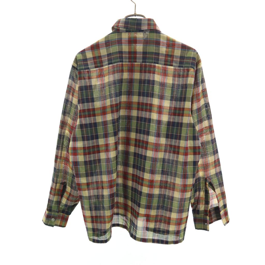 VAN HEUSEN 60s 70s vintage Check Pattern Long sleeve Button down shirt M Men's Used