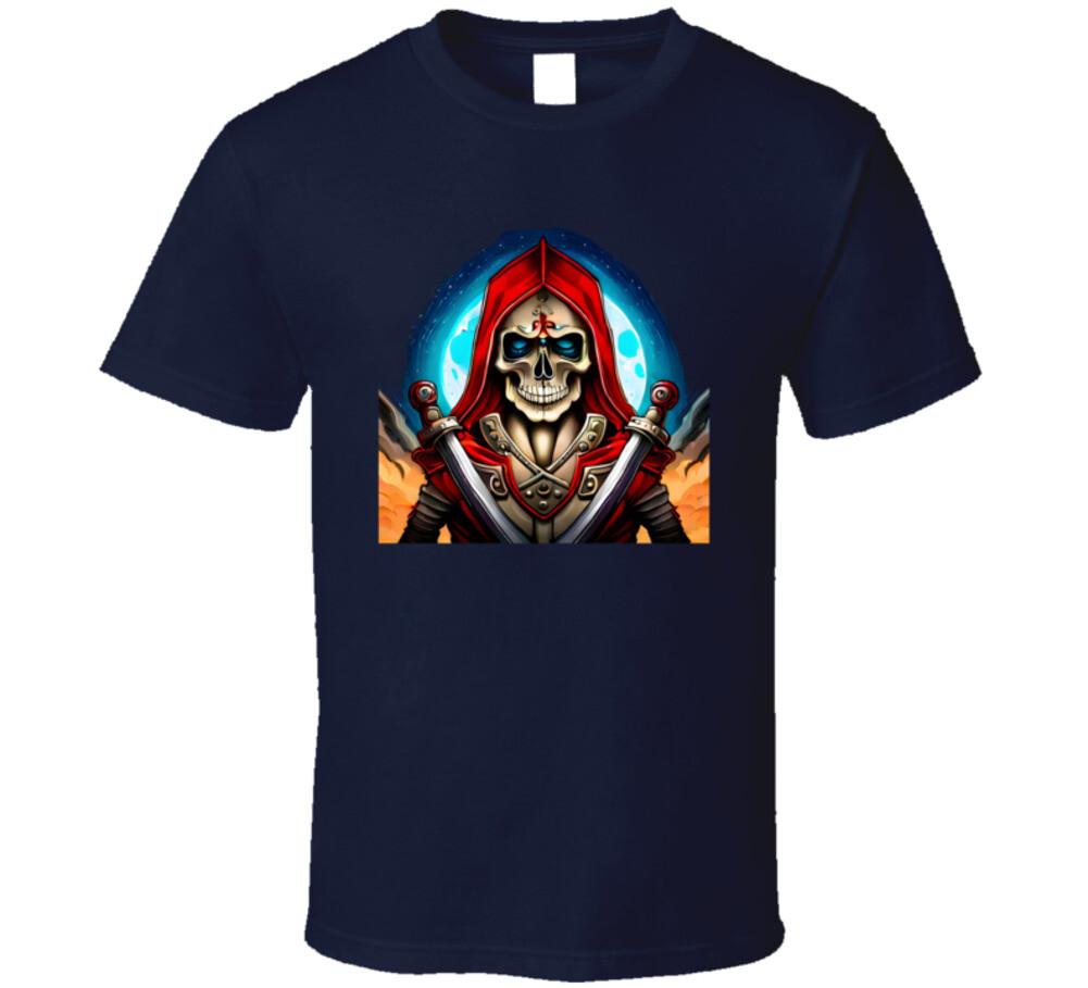 

Skeleton In Front Of Moon T Shirt 5XL різнокольоровий