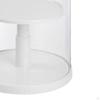 Clear Figure Display Case Showcase Table Centerpiece Elegant Portable Rotating Doll Storage Box for