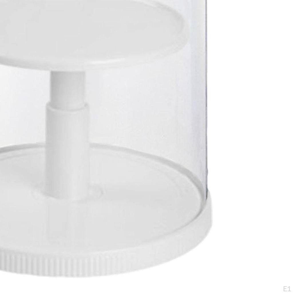 Clear Figure Display Case Showcase Table Centerpiece Elegant Portable Rotating Doll Storage Box for