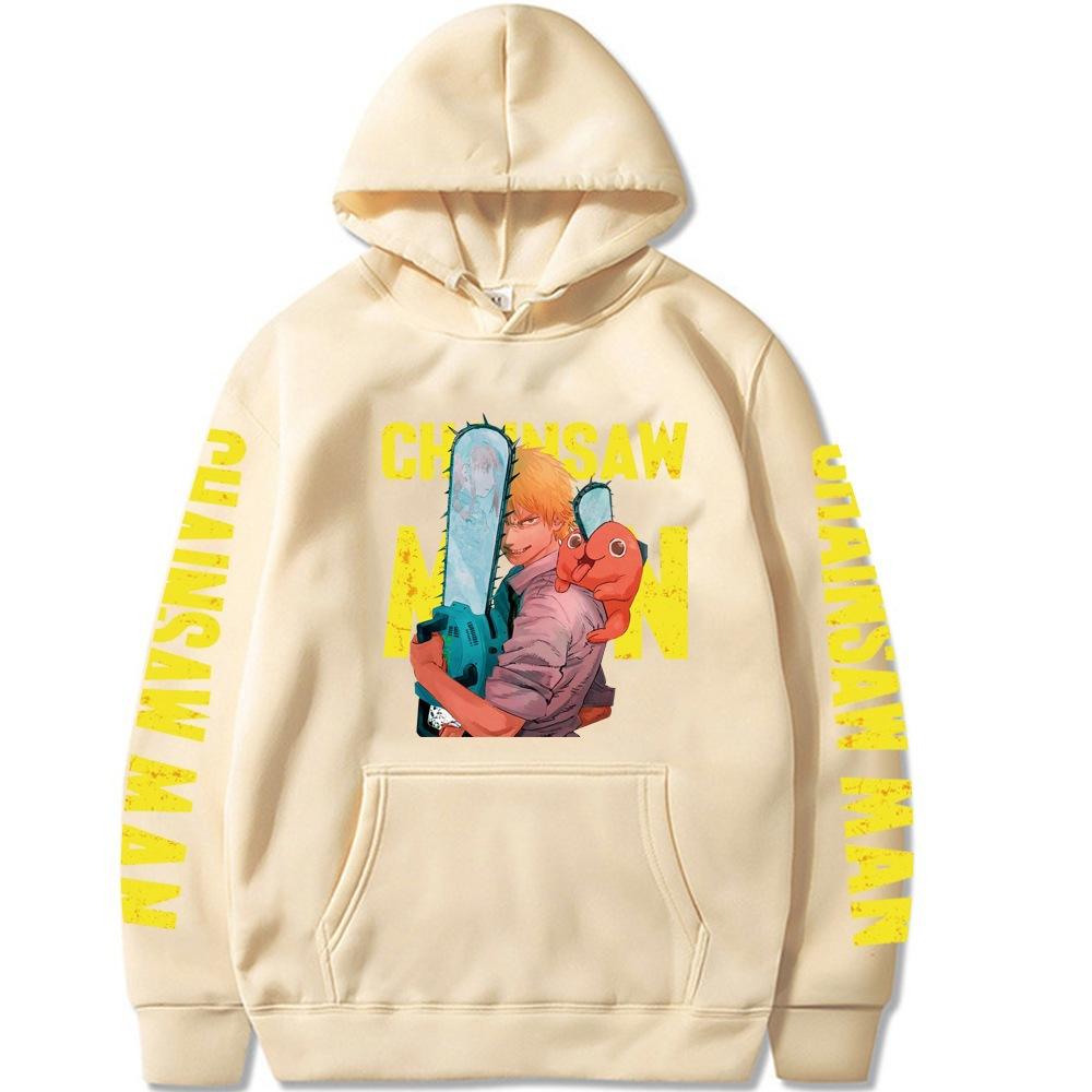 Chaaw Man Denji Chainsaw Man Print Hooded Sweatshirt, Hoodie