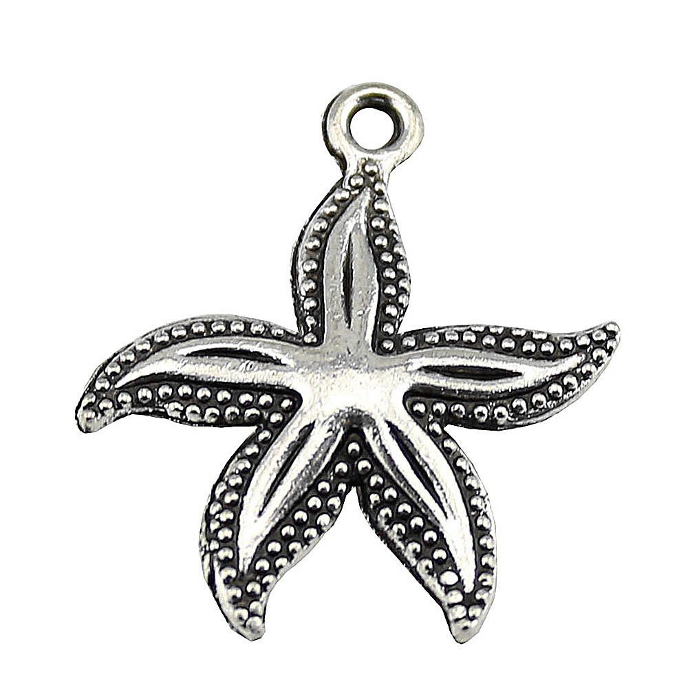 Starfish Charms Multi Color Metal Pendants For Beach Themed DIY Jewelry Accessories