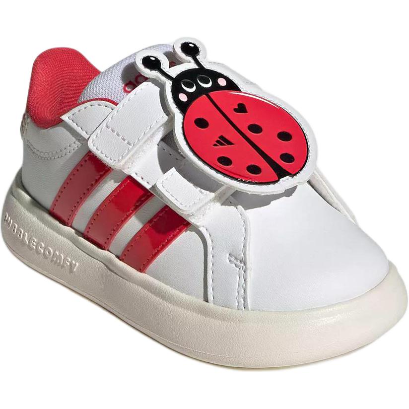 Adidas Grand Court 3.0 Zapatillas Blancas Cómodas Duraderas de Caña Baja para Caminar Niños KJ8652